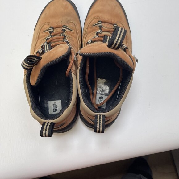 Y2K North Face Hiking Boots Nubuck Brown Leather Shoes Lace Low Women's Sz 9 - Picture 7 of 13